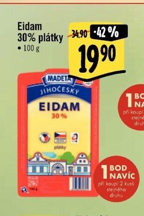 Eidam 30% plátky