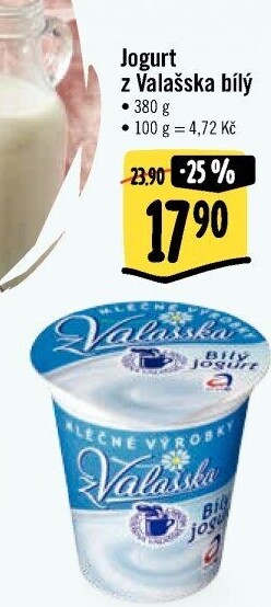 Bílý jogurt z Valašska Mlékárna Valašské Meziříčí