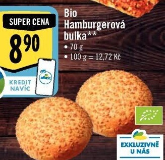 Bulka na hamburger bio
