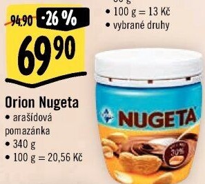 Čokokrém arašídový Nugeta Orion