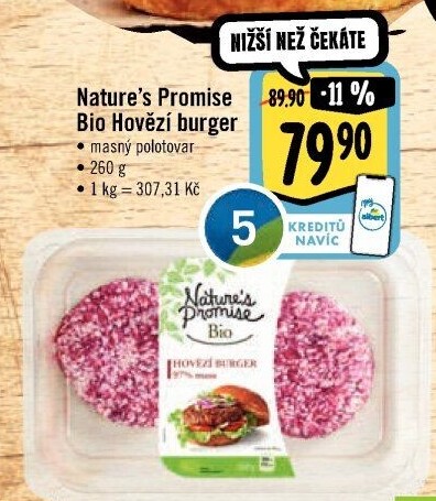 Hovězí burger Bio Nature'