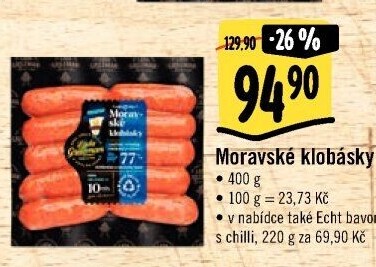 Moravské klobásky Láďa Grileman Kostelecké uzeniny