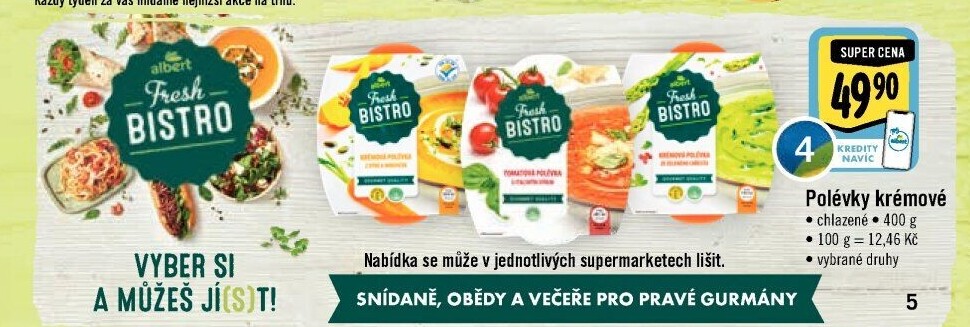 Polévky Albert Fresh Bistro