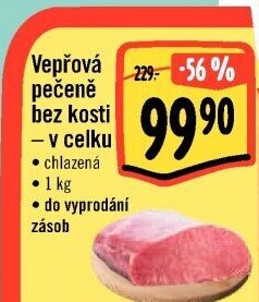 Vepřová pečeně bez kosti