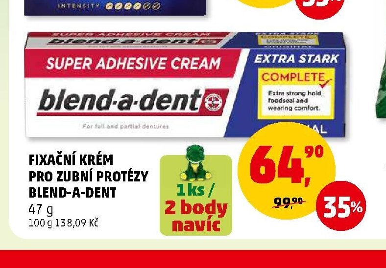 FIXAČNÍ KRÉM PRO ZUBNÍ PROTÉZY BLEND-A-DENT