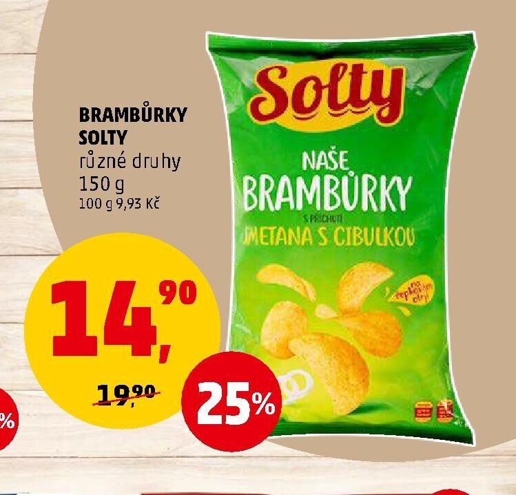 Brambůrky Solty různé druhy 150 g