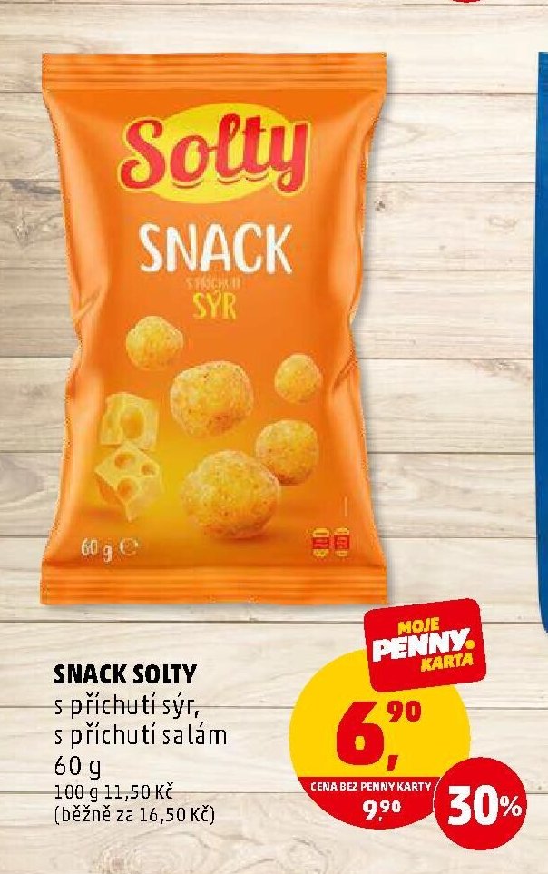Snack Solty s příchutí sýr/salám 60 g