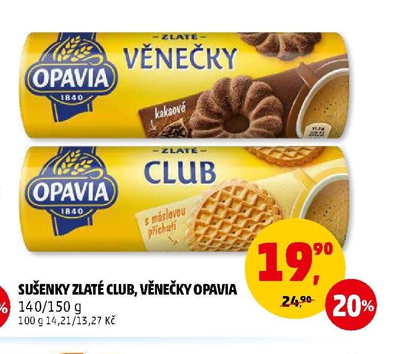 Sušenky Zlaté Club, Věnečky Opavia
