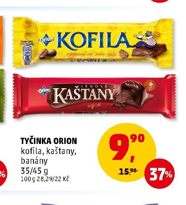 Tyčinka Orion (Kofila, Kaštany, Banány)