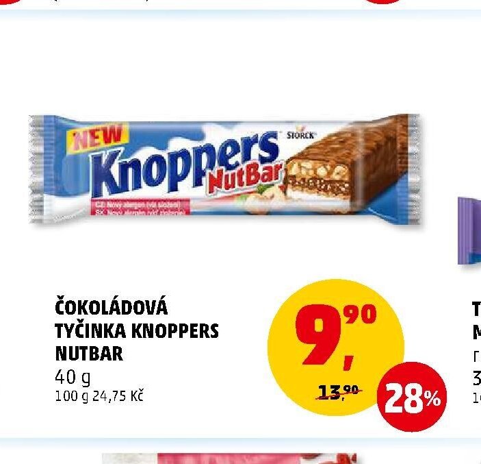 Čokoládová tyčinka Knoppers NutBar