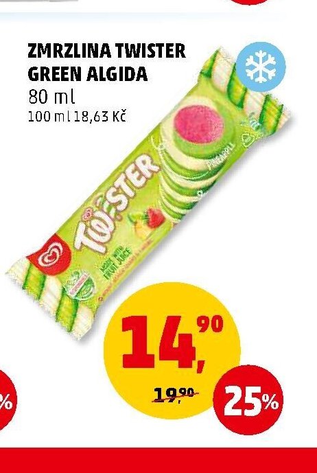 Zmrzlina Twister Green Algida