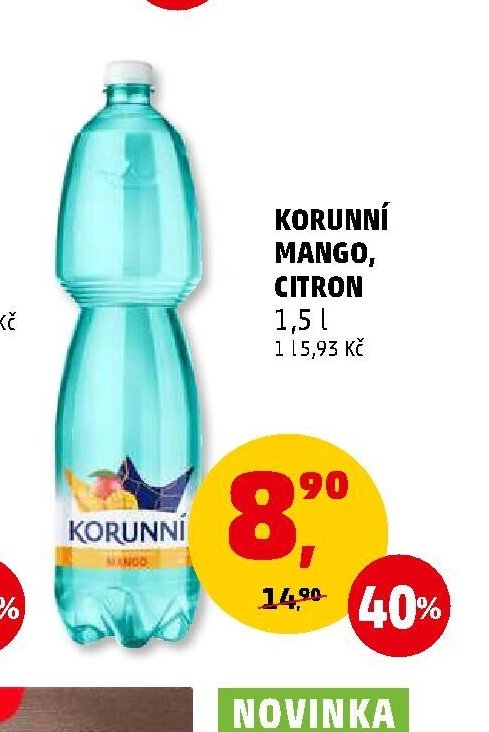 Korunní Mango, Citron 1,5 l