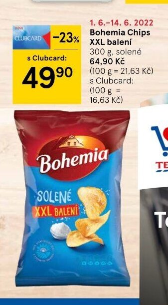 Bohemia Chips XXL balení, 300 g