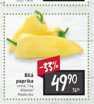 Bílá paprika