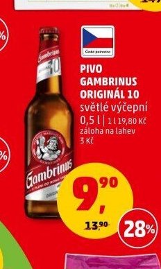 Pivo Gambrinus Originál 10