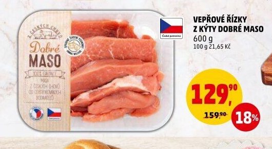 VEPŘOVÉ ŘÍZKY Z KÝTY DOBRÉ MASO