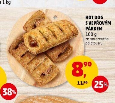 HOT DOG S VEPŘOVÝM PÁRKEM