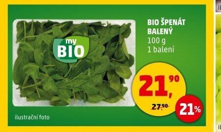 BIO ŠPENÁT BALENÝ