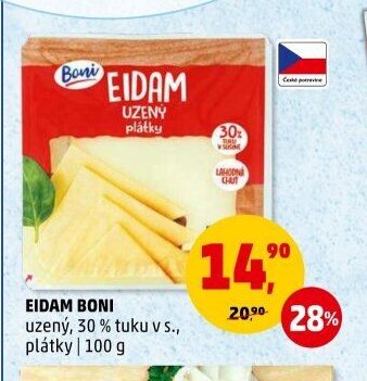 Eidam Boni uzený plátky 100 g