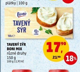 Tavený sýr Boni mix 150 g