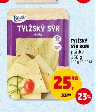 Tylžský sýr Boni plátky 150 g