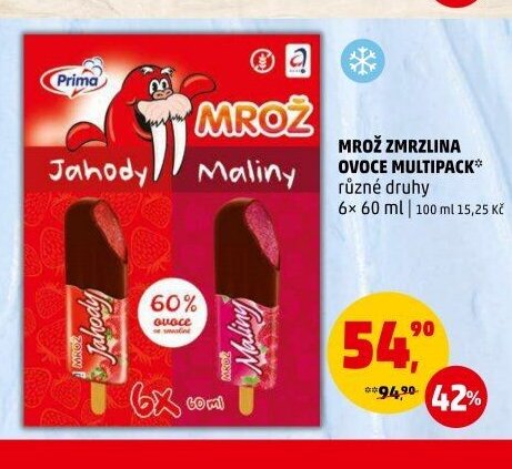 Mrož zmrzlina ovoce multipack