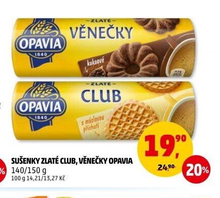 Sušenky Zlaté Club, Věnečky Opavia