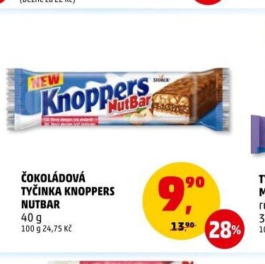 Čokoládová tyčinka Knoppers Nutbar