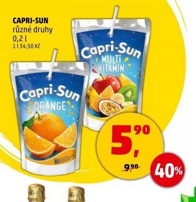 CAPRI-SUN různé druhy