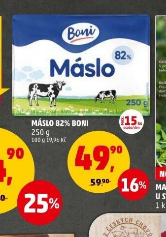 Máslo 82% Boni