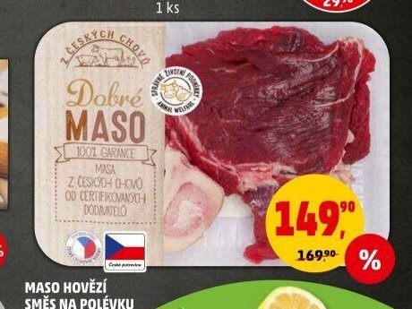 Maso hovězí směs na polévku Dobré maso