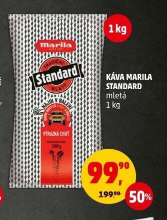 Káva Marila Standard mletá 1 kg