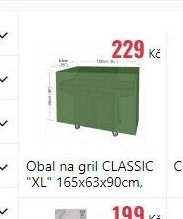 Obal na gril CLASSIC 165x63x90cm