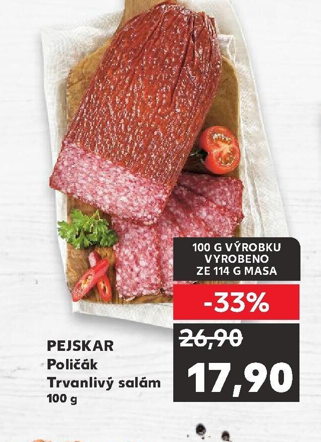 Pejskar Poličák Trvanlivý salám 100 g