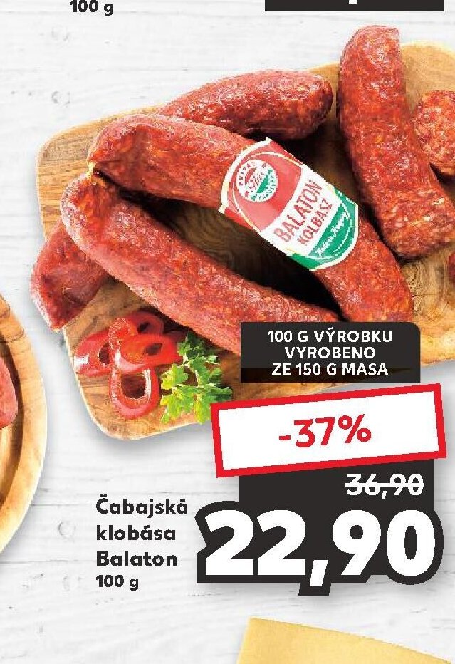 Čabajská klobása Balaton 100 g
