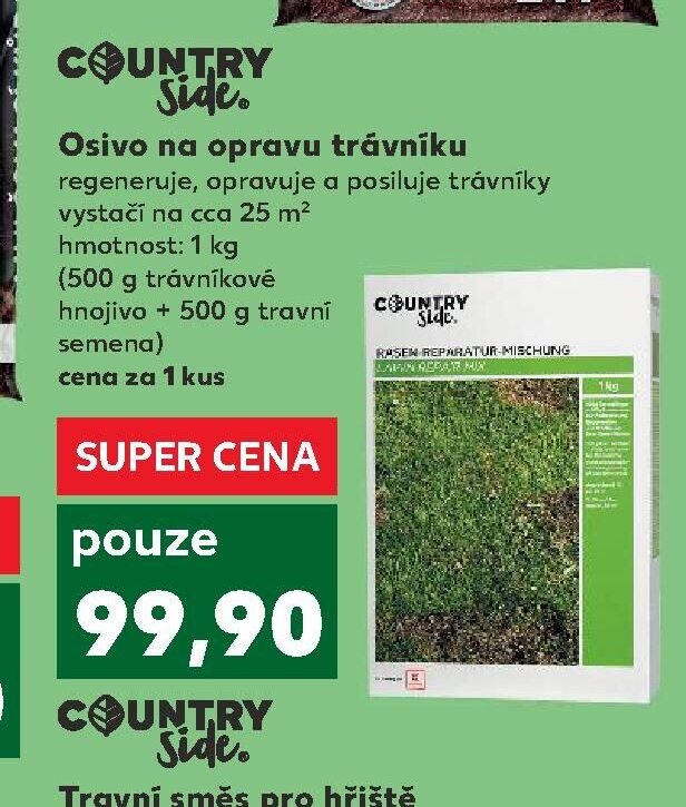 Osivo na opravu trávníku