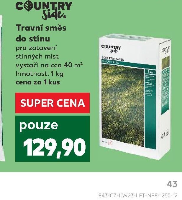 Travní směs do stínu