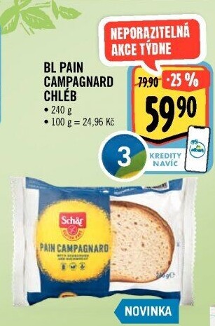 Chléb bez lepku Pain Campagnard Schär