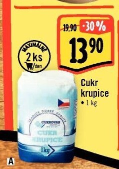Cukr krupice Cukrovar Vrbátky
