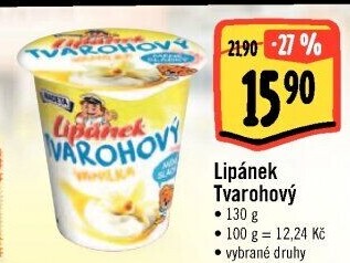 Dezert Lipánek tvarohový Madeta
