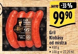 Grilovací klobása od Mistra Láďa Grileman Kostelecké uzeniny