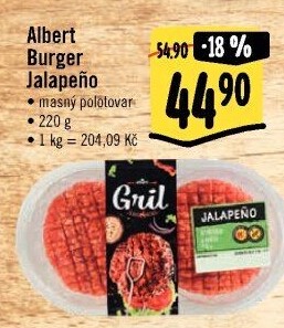 Hovězí burger Jalapeno Albert Gril