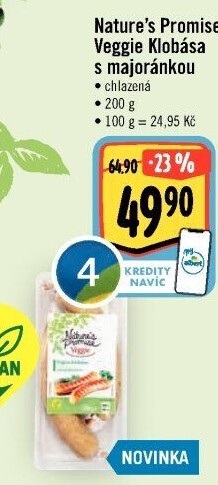 Klobása s majoránkou Veggie Nature'