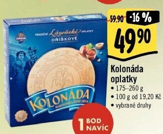 Oplatky Kolonáda Opavia