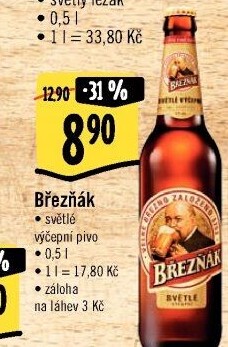 Pivo světlé výčepní 10° Březňák