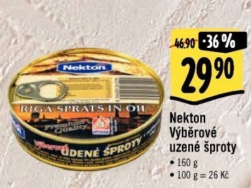 Šproty uzené v oleji výběrové Nekton