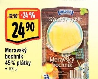 Sýr Moravský bochník 45% Sýrařův výběr Madeta