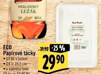 Tácky papírové EKO