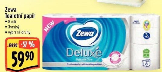 Toaletní papír 3vrstvý Deluxe Zewa