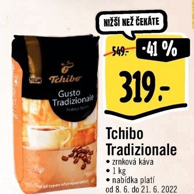 Zrnková káva Tradizionale Tchibo